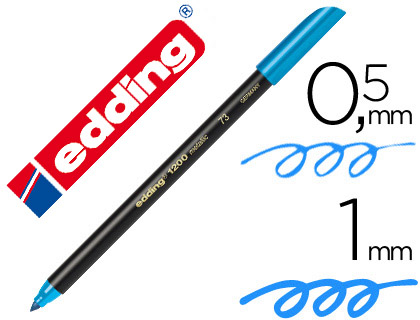 Rotulador edding 1200 tinta azul claro